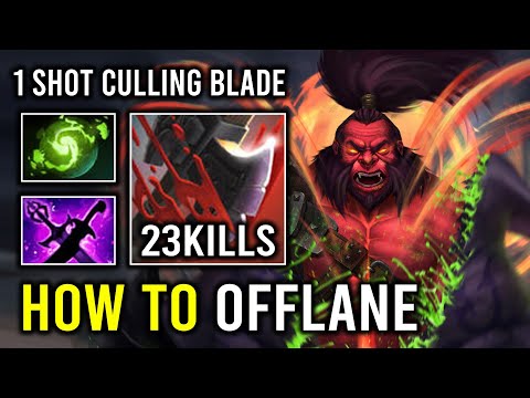How to Hard Carry Offlane Axe 1 Jump = 1 Delete Max Armor Culling Blade Dota 2
