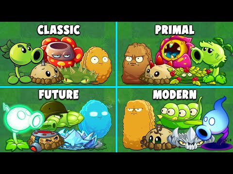 PvZ2 - 4Teams CLASSIC x PRIMAL x MODERN x FUTURE - Who Will Win ?