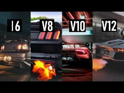 Comparison of Engine Sound by Number of Cylinders (3-16 Cylinders)