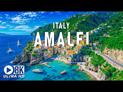 Amalfi, Italy 8K UHD – Flying Over Southern Italy's Blue Pearl With Relaxing Music