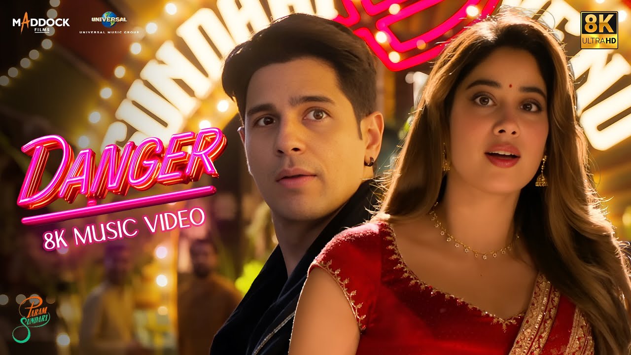 Danger (8K Music Video) | Sidharth Malhotra, Janhvi K | Sachin-Jigar, Vishal D, Parvati M, Amitabh B