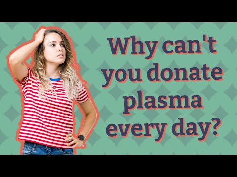 Why can't you donate plasma every day?