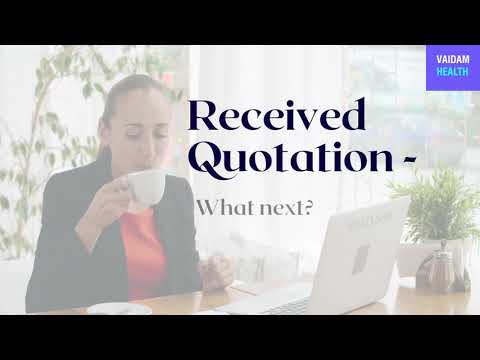 Received Quotation - What next?
