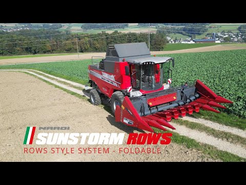 SUNFLOWER HARVESTING - NARDI Sunstorm 10 Rows - Foldable Sunflower Header Rows style