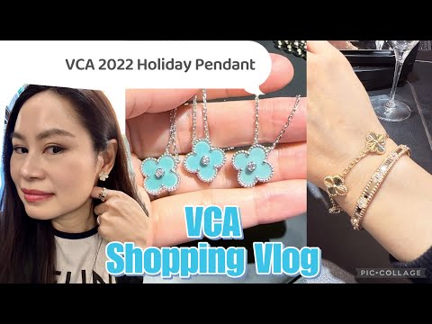 พาช๊อบแบรนด์สุดหรู VCA 2022 holiday pendant 💙 & shopping Vlog มี CELINE ตอนท้ายด้วยค่ะ 😆