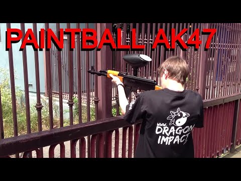 Paintball AK47 Marker - Test Firing 0.68 Cal