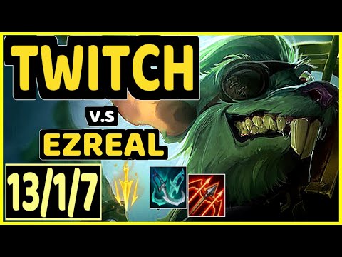 REKKLES (TWITCH) vs EZREAL - PENTAKILL 13/1/7 KDA BOTTOM ADC CHALLENGER GAMEPLAY - EUW