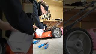 How to drain a push mower
