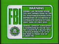 Green FBI Warning Screens 1990 1999 VHS Capture