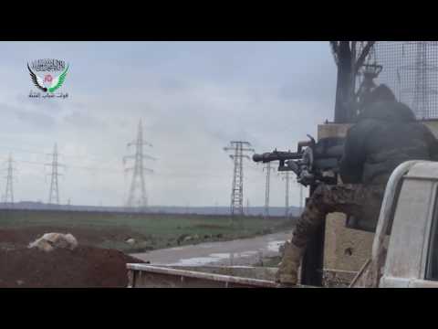 استهداف مقرات النظام بمدفع بي9 على جبهة خربة خزالة في ريف درعا من قبل قوات شباب السنة
