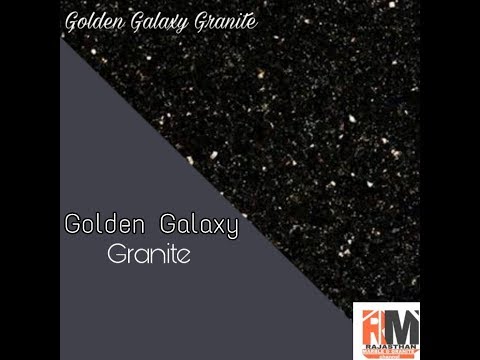 Black galaxy/golden galaxy granite