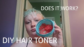 DIY RED TONER FOR GREEN HAIR??? || DOES IT ACTUALLY WORK