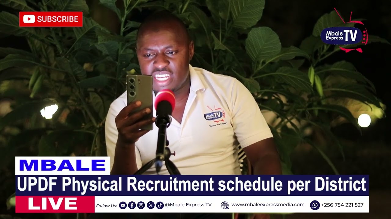 UPDF Physical Recruitment dates per district (Part 3)