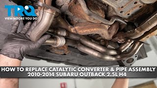 Subaru Outback Catalytic Converter Guide (2011-2023): Replacing Your