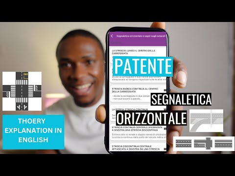 SEGNALETICA ORIZZONTALE - PATENTE B - ENGLISH THEORY