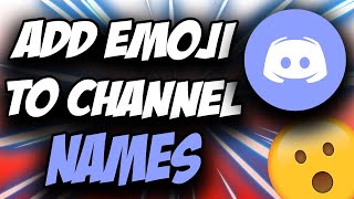 How To Add Emoji to Discord Channel Names ✅ Discord Tutorial
