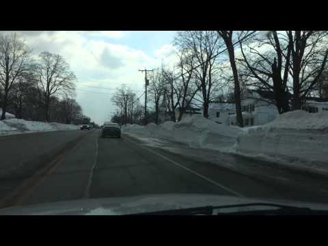 Huge snowpack in Oxford MA
