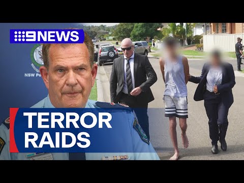 Multiple teens arrests in counter-terrorism raids across Sydney | 9 News Australia
