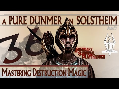 Pure Dunmer on Solstheim Build (36) - Mastering Destruction Magic - Skyrim AE Legendary Survival
