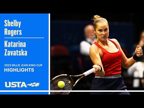 Shelby Rogers Hosts Katarina Zavatska Highlights | 2022 Billie Jean King Cup
