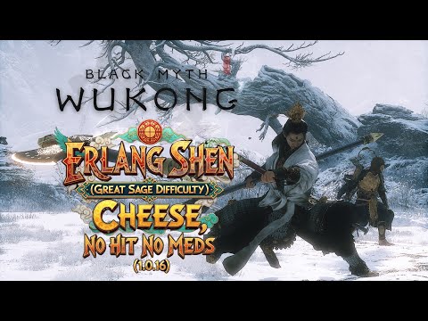 Black Myth Wukong: Erlang Shen (Great Sage Difficulty) Cheese, 3:02 No Hit No Meds (1.0.16)