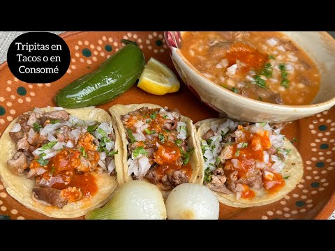 TACOS DE TRIPA RECETA DE LOS TAQUEROS SÍRVELA EN TACOS O EN PLATO CON SALSA@Demicorazonatucocina