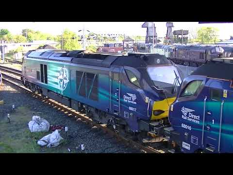 DRS 68017+68016 6K73 Flasks Carnforth 090517