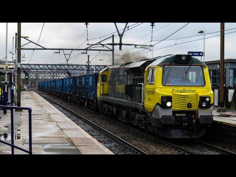 Freightliner Class 70 No. 70011 on 6F33 Bredbury - Runcorn F.L @ Guide Bridge on 26.02.2020 - HD