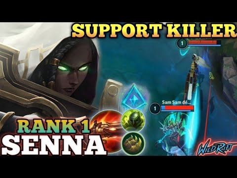 SENNA ANNOYING SUPPORT KILLER! UNDERRATED BUILD & RUNES - TOP 1 GLOBAL SENNA BY 75 Rem - WILD RIFT