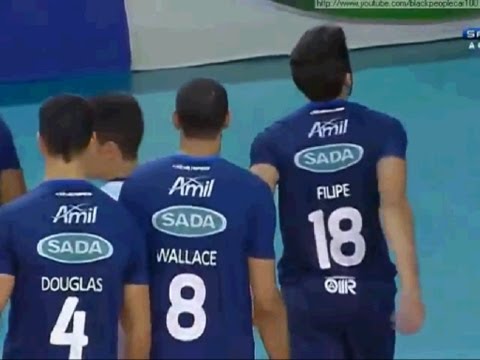 Men's Volleyball Super League 2012/2013 (semifinal) game 1 - Sada Cruzeiro 3 x 0 Sesi SP