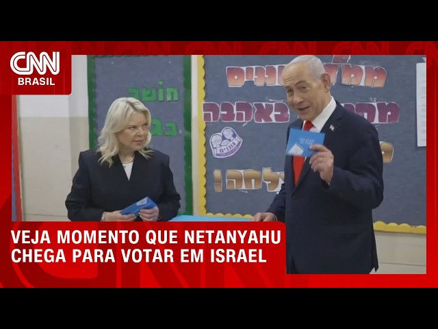 Benjamin Netanyahu chega para votar em Israel; veja | CNN NOVO DIA