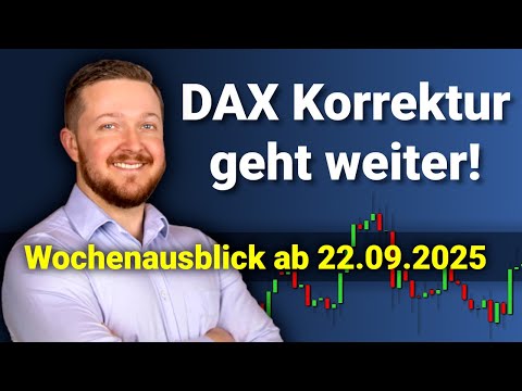 DAX correction isn't over yet! | DAX weekly outlook from September 22, 2025