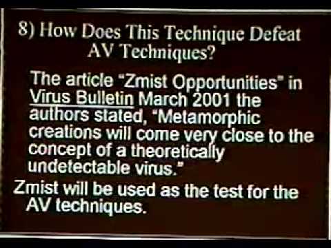 DEF CON 11 - Sean O Toole - Metamorphic Viruses