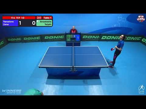 16:00 Yaroslava Lisna 3-0 Anastasiia Telykh West 3 WIN CUP 21.11.2022 | TABLE TENNIS WINCUP