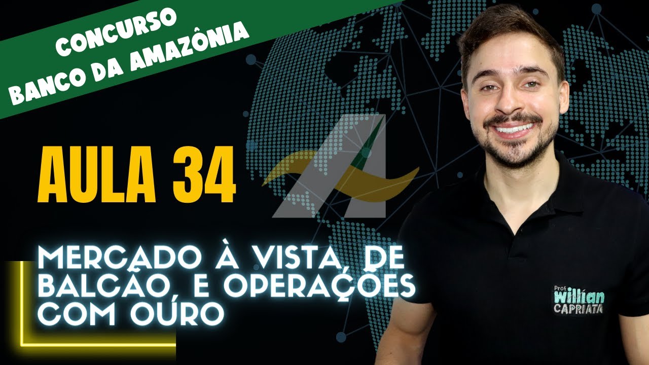Aula 34 - Mercado à vista, Mercado de Balcão e Operações com Ouro