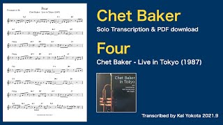 Chet Baker - Four transcription [1987]