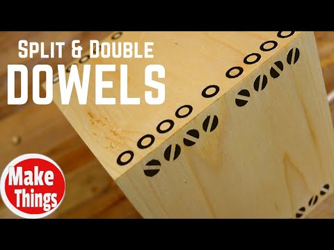 Split and Double Dowels Jig // Creating an Enhanced Cosmetic Look for Dowel Joinery