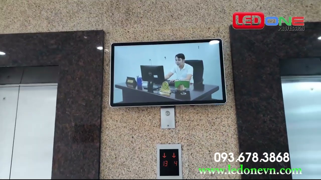 Công Ty Dịch vụ Mobiphone Khu vực 4 | Ledone thi công dự án 12 màn hình quảng cáo thang máy và Sảnh