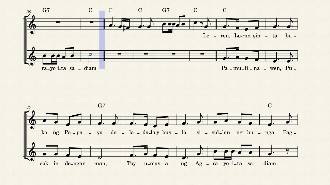 Leron, Leron Sinta Pamulinawen