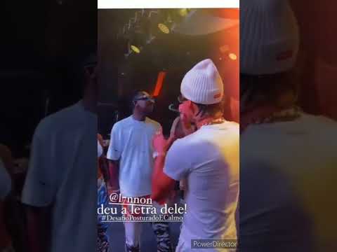 L7nnon cantando Posturado e calmo com o Léo Santana olha o reação dele