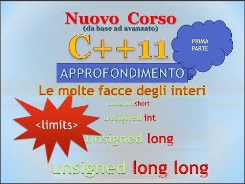 Nuovo Corso C++11 ITA 17 (APPROFONDIMENTO): Le varianti dell'int - PRIMA PARTE