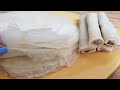 Easiest Homemade Lumpia Wrapper/Spring Roll Wrapper recipe (no messy hand, brush technique)