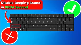 How to Disable Beeping Sound When Repeatedly press the SHIFT key in Windows 10 | 2024