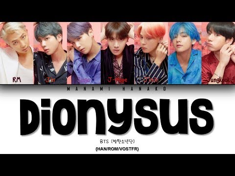 {GREEK/HAN/ROM} BTS (방탄소년단) - Dionysus (Color Coded Lyrics Ελληνικοί στίχοι 가사)