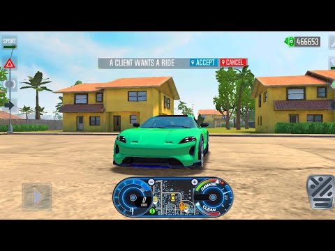 Taxi Sim 2022 Evolution - Porsche Taycan - VIP UBER Driver - Driving in Miami