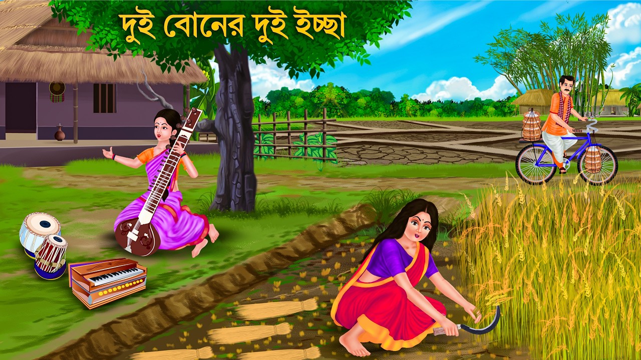 দুই বোনের দুই ইচ্ছা | Bengali Moral Stories | DUI BONER ICCHA | Notun Bangla Golpo | Bangla Cartoon
