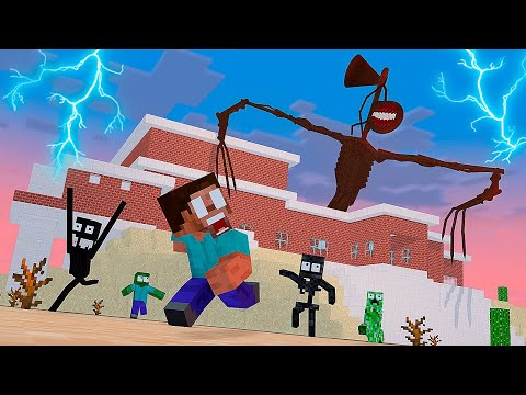 SIREN HEAD ATTACK MONSTER SCHOOL