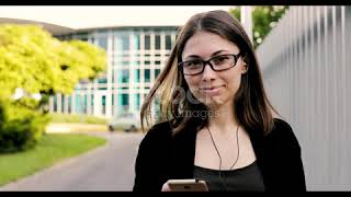 alone woman Look at Phone