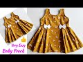 Very Easy Baby Frock Cutting and stitching | Side  pleated Baby Frock cutting and stitching