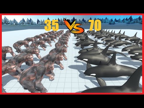 35x GORO THE GIANT VS 70x ORCA - ANIMAL REVOLT BATTLE SIMULATOR